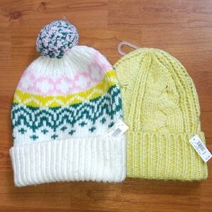 Old Navy Knit Beanie Set of 2 - Cozy Soft! NWT!